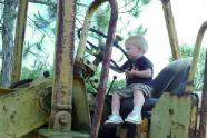 Trey likes tractors!